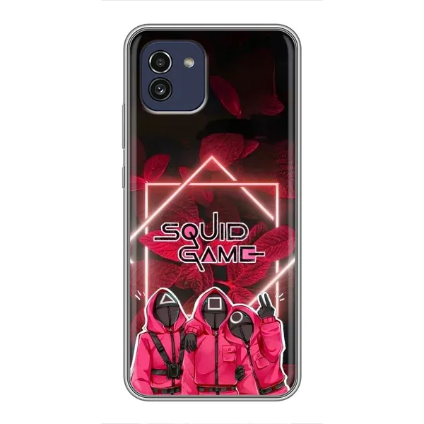 Чохол з принтом «Охоронці Гра кальмара» для Samsung Galaxy A03 (A035) Чохол з принтом «Охоронці Гра кальмара» для Samsung Galaxy A03 (A035)