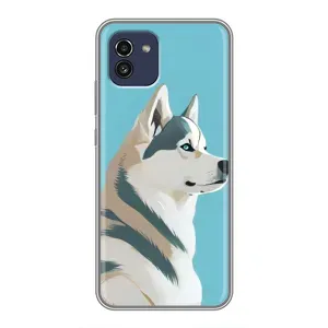 Чохол з Хаскі Samsung Galaxy A03 (A035) - (AlphaPrint) (Хаскі арт)