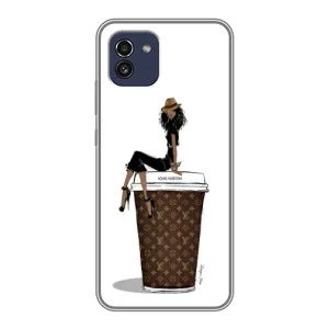 Чохли Луі Вітон для Samsung Galaxy A03 (A035) (AlphaPrint - LOUIS VUITTON) (кава LOUIS VUITTON)