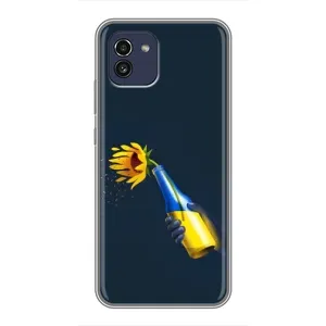Чохол для Патріота України Samsung Galaxy A03 (A035) - (AlphaPrint) (Коктель молотова)