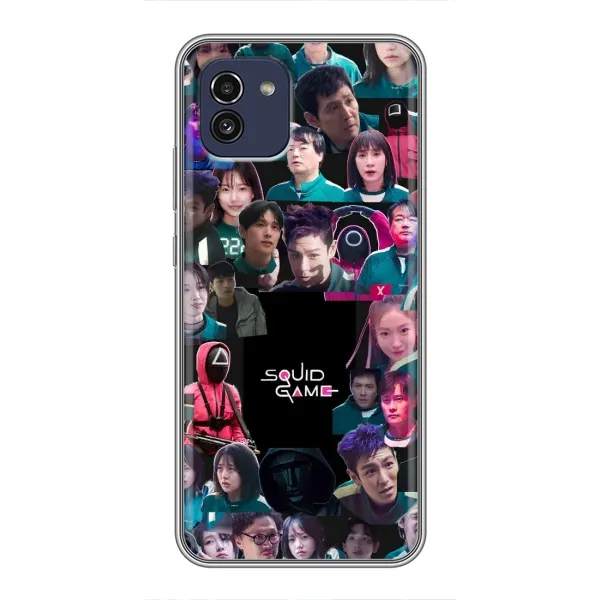 Чохол з принтом «Колаж Гра кальмара» для Samsung Galaxy A03 (A035) Чохол з принтом «Колаж Гра кальмара» для Samsung Galaxy A03 (A035)