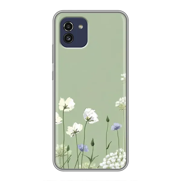 Чехол с принтом «Цветы на зеленом» для Samsung Galaxy A03 (A035) Чехол с принтом «Цветы на зеленом» для Samsung Galaxy A03 (A035)