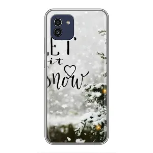 Новорічні, Святкові Чохли для Samsung Galaxy A03 (A035) - 2024 год (Let it snow)