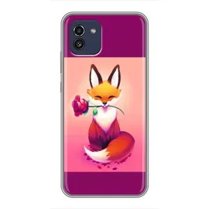 Чохли з картинкою Лисичка для Samsung Galaxy A03 (A035) (VPrint) (Лиса з трояндою)