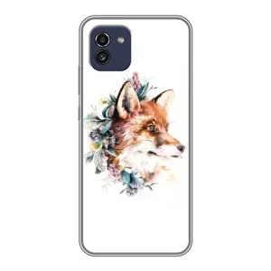 Чохли з картинкою Лисичка для Samsung Galaxy A03 (A035) (VPrint) (Лиса в квітах)