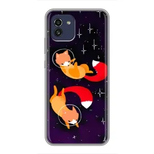 Чохли з картинкою Лисичка для Samsung Galaxy A03 (A035) (VPrint) (Лисички космонавти)