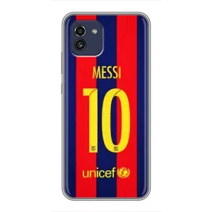 Чехлы Месси для Samsung Galaxy A03 (A035) (AlphaPrint) (Messi Barca 10)