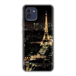 Чохол Ейфелева Вежа Samsung Galaxy A03 (A035) - (AlphaPrint) (Нічний Париж)
