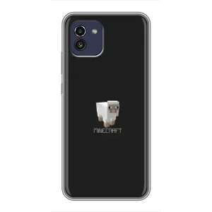 Чехол Майнкрафт на Samsung Galaxy A03 (A035) (AlphaPrint) Minecraft (Овечка Майнкрафт)