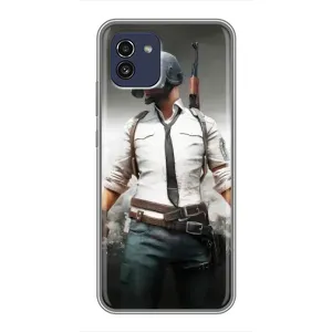 Чехол PUBG для Самсунг А03 (AlphaPrint)
