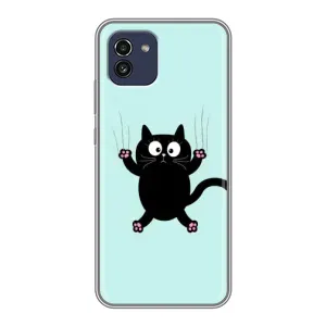 Чохол з принтом для Samsung Galaxy A03 (A035) (AlphaPrint) Модні коти (Падаючий кіт)