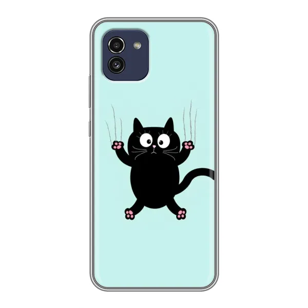 Чехол с принтом «Падающий кот» для Samsung Galaxy A03 (A035) Чехол с принтом «Падающий кот» для Samsung Galaxy A03 (A035)
