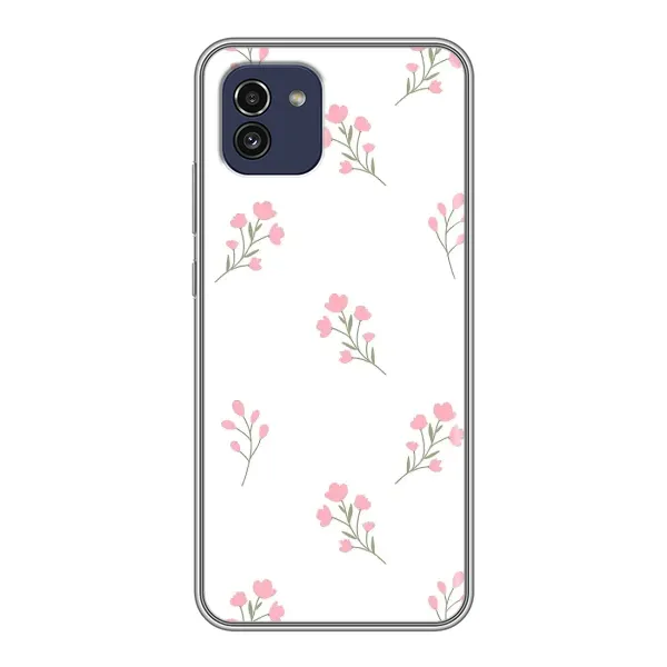 Чохол з принтом «Рожеві квіти» для Samsung Galaxy A03 (A035)