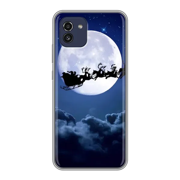 Чехол с принтом «Санта - луна» для Samsung Galaxy A03 (A035) Чехол с принтом «Санта - луна» для Samsung Galaxy A03 (A035)