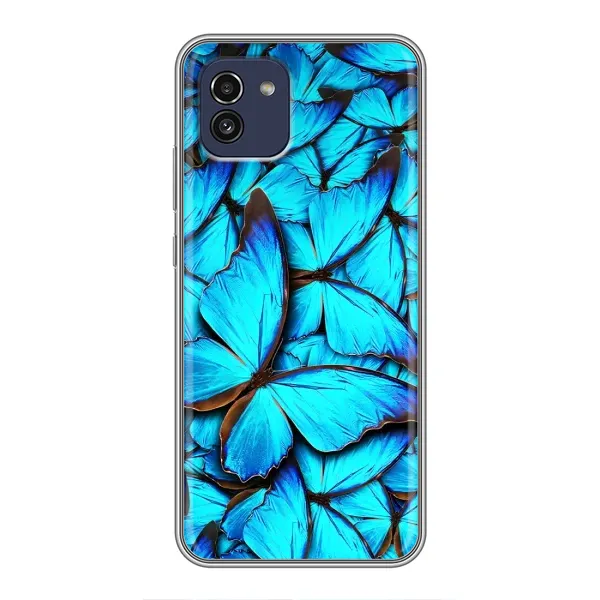 Чохол з принтом «Сині метелики» для Samsung Galaxy A03 (A035) Чохол з принтом «Сині метелики» для Samsung Galaxy A03 (A035)