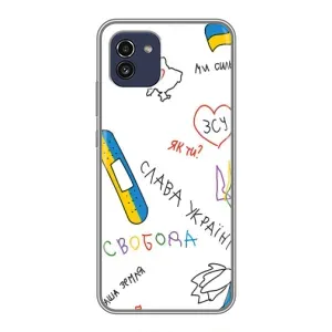 Чохли (Доброго вечора, ми за України) для Самсунг Ґелексі А03 (А035) (AlphaPrint) (Стикер)