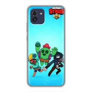 Чехлы Brawl Stars для Samsung Galaxy A03 (A035) (AlphaPrint) (Тріо героїв)