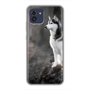 Чохол з Хаскі Samsung Galaxy A03 (A035) - (AlphaPrint) (Вірний собака)