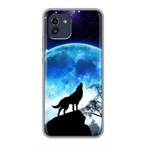Захисні чохли для Самсунг Ґелексі А03 (А035) (AlphaPrint) (ХІТ продаж) ВОВК (Вовк на місяць)
