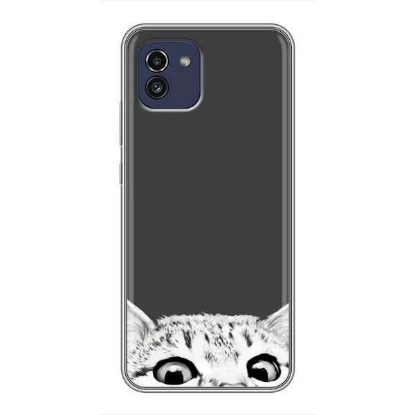 Чехол с принтом «Выглядывает кот» для Samsung Galaxy A03 (A035)