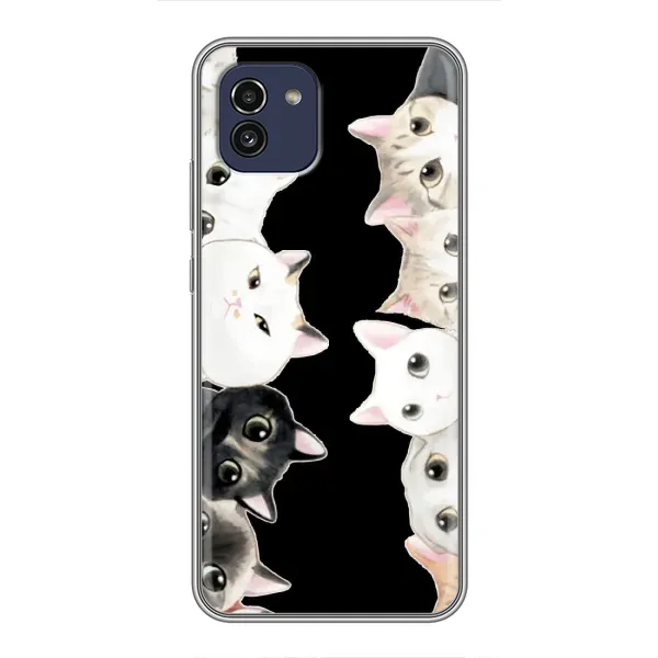 Чехол с принтом «Взгляд котов» для Samsung Galaxy A03 (A035)