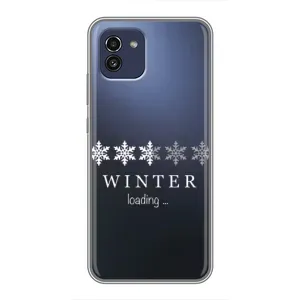 Зимні Чохли для Самсунг Ґелексі А03 (А035) - прозорий фон (Winter loading)