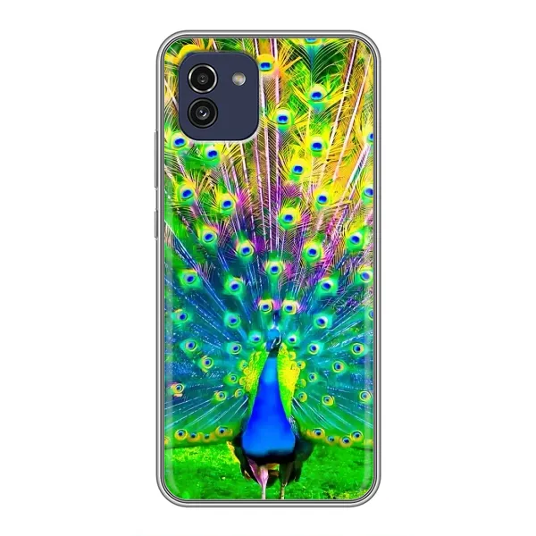 Чехол с принтом «Яркий Павлин» для Samsung Galaxy A03 (A035)
