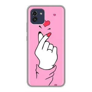 Чохол з принтом для Samsung Galaxy A03 (A035) (AlphaPrint - Знак сердечка) (Знак Love)