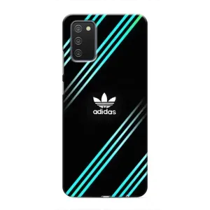 Чохли Адидас для Samsung Galaxy A03s (AlphaPrint) (Адідас з полосами)