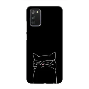 Чохол з малюнком кіт на Samsung Galaxy A03s (Байдужий кіт)