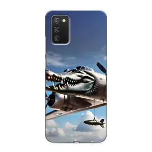 Чехол с мемом Тралалело тралала на Samsung Galaxy A03s (Бомбардиро крокодило)