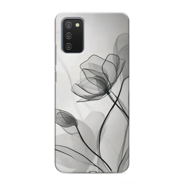 Чохол з принтом «Чорні квіти» для Samsung Galaxy A03s