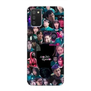 Чохол Гра в кальмара для Samsung Galaxy A03s (Колаж Гра кальмара)