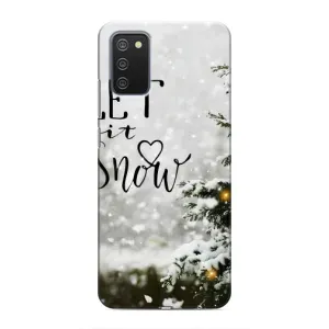 Новорічні, Святкові Чохли для Samsung Galaxy A03s - 2024 год (Let it snow)