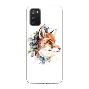 Чохли з картинкою Лисичка для Samsung Galaxy A03s (VPrint) (Лиса в квітах)