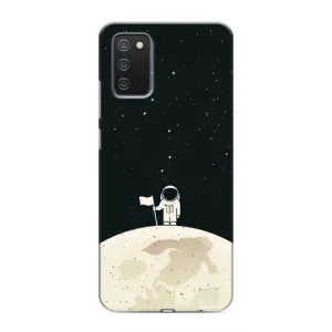 Космические Чехлы для Самсунг А03с (VPrint) (На луне)