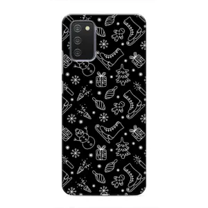Новорічні, Святкові Чохли для Samsung Galaxy A03s - 2024 год (Новорічний фон)