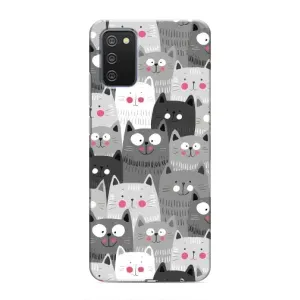 Чохли з Котиками для Samsung Galaxy A03s (VPrint) (Мальовані котики)