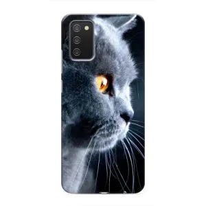 Чохли з Котиками для Samsung Galaxy A03s (VPrint) (Сірий Кіт)