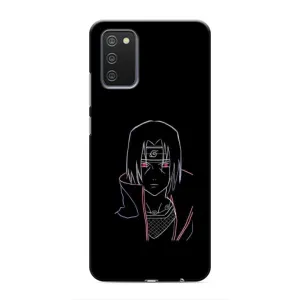 Чехлы на тему: Итачи Учиха для Samsung Galaxy A03s (AlphaPrint) (силуэт Итачи)