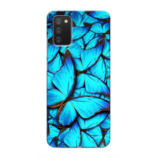 Чехол с принтом «Синие бабочки» для Samsung Galaxy A03s