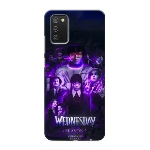 Чохол з дизайном Венздей 2 на Samsung Galaxy A03s (Фіолетова магія Венздей)