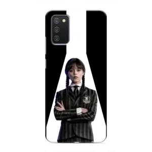 Чехлы Венсдей на Samsung Galaxy A03s Уэнсдей (AlphaPrint) (W-Wednesday)