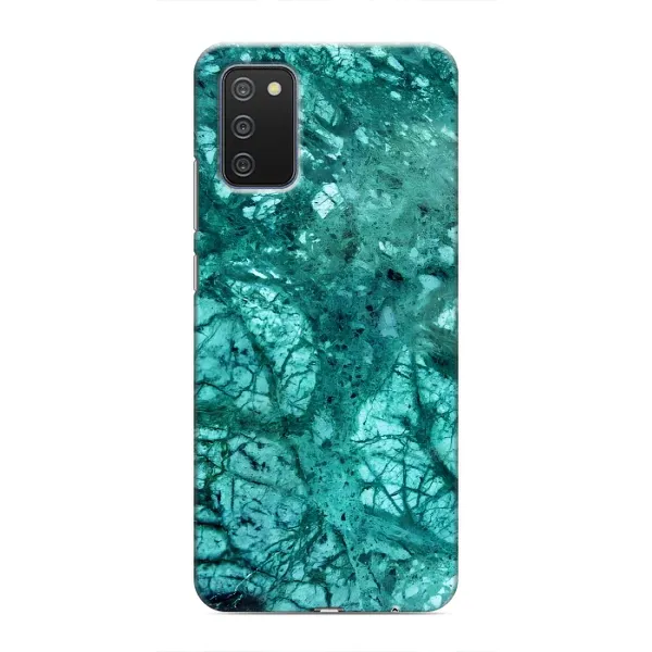 Чехол с принтом «Зеленый мрамор» для Samsung Galaxy A03s