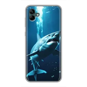 Чехол с картинкой «Хищники» для Samsung Galaxy A04 (Акула под водой)