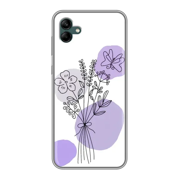 Чохол з принтом «Букет фіолетова абстракція» для Samsung Galaxy A04