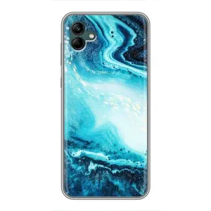 Мраморний чехол на Samsung Galaxy A04 (VPrint) (Блакитний мрамор)
