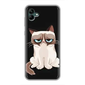 Чохол з принтом для Samsung Galaxy A04 (AlphaPrint) Модні коти (Сумний кіт)