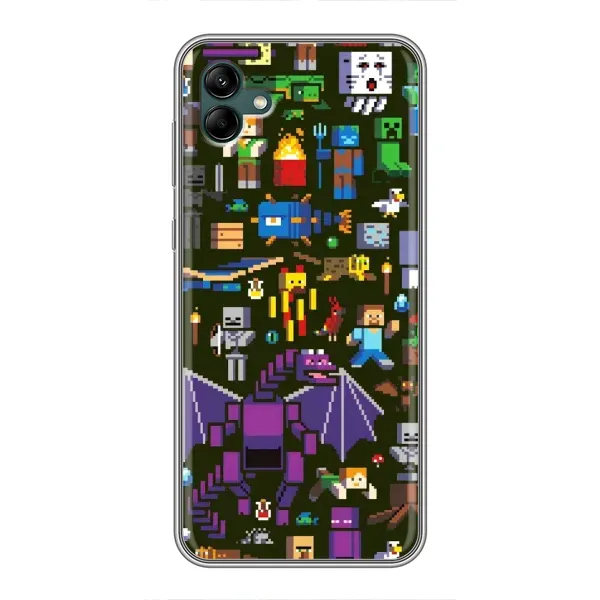 Чехол с принтом «Коллаж Майнкрафт» для Samsung Galaxy A04