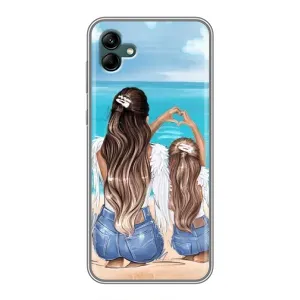 Чохол з друком для Samsung Galaxy A04 - (Мама з дитинкою) (AlphaPrint) (Мама з донькою)